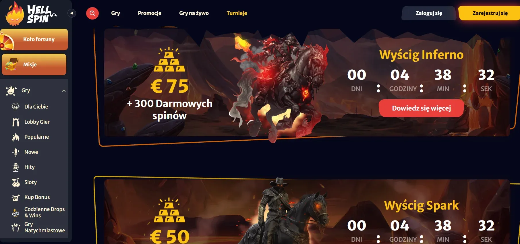 turnieje hellspin